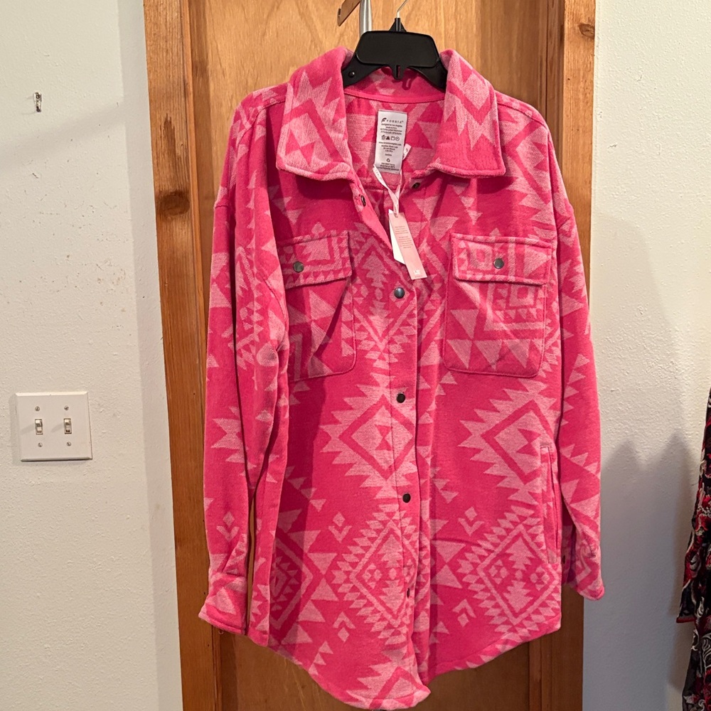 Pink Geometric Women's Jacket